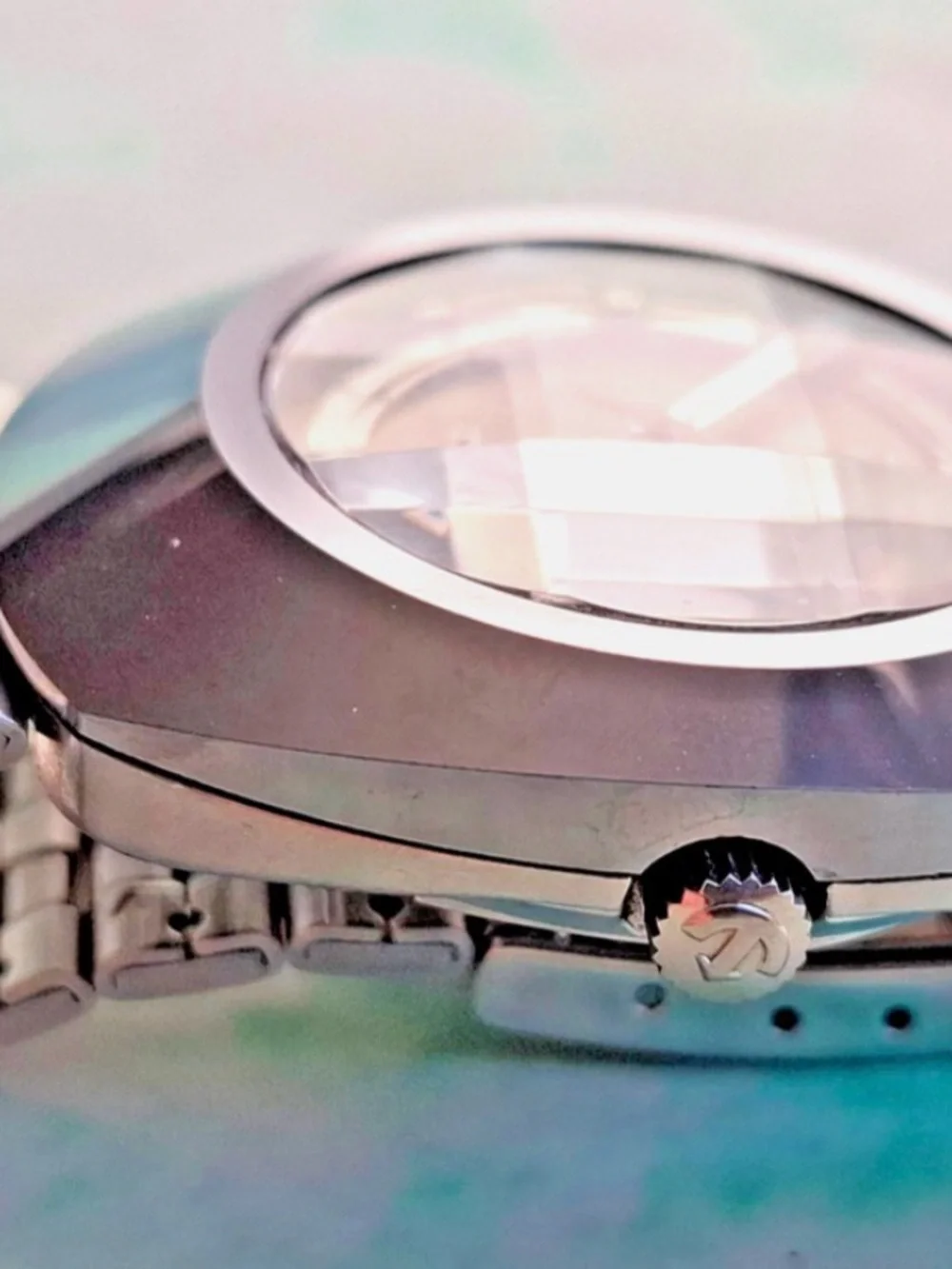Rado Silver-Tone Watch with Red Accent